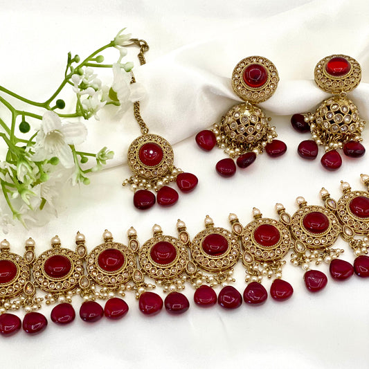 Monalisa Choker in Red