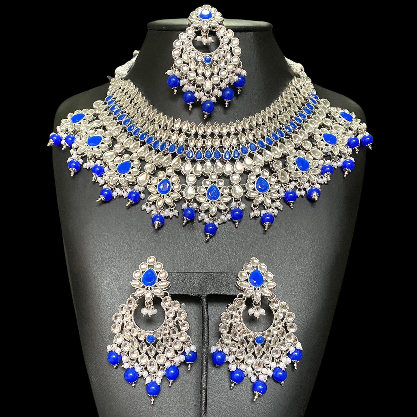 Flourish in Silver & Royal Blue