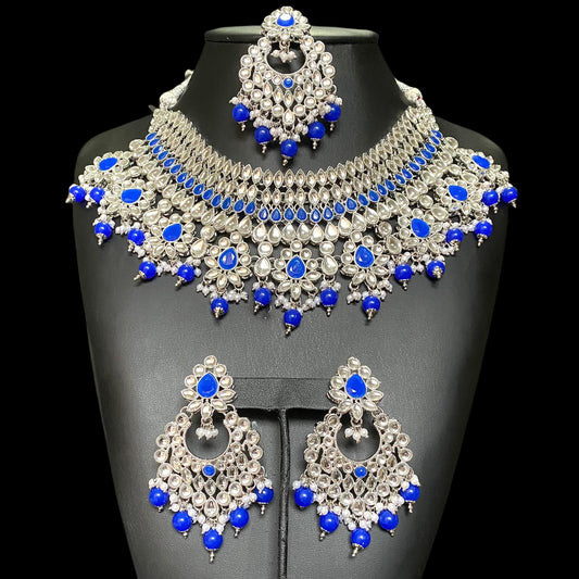 Flourish in Silver & Royal Blue