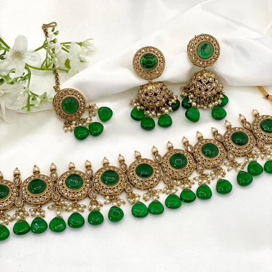 Monalisa Choker in Green