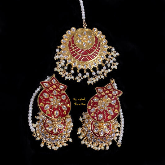 Jiya Earrings and Tikka