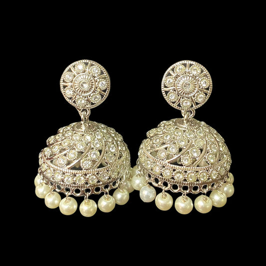 Silver jhumki