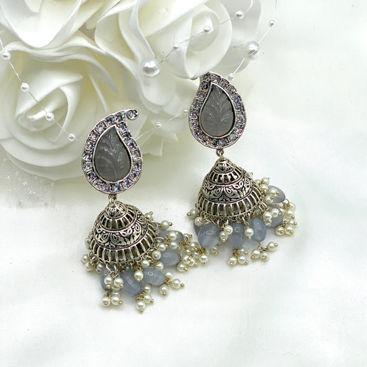 AD Jhumki in Grey
