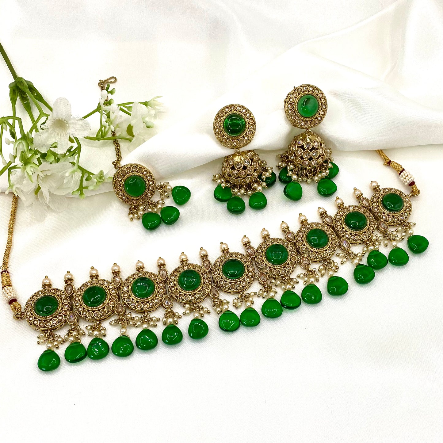 Monalisa Choker in Green