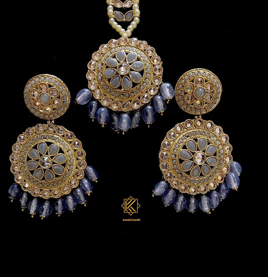 Aarohi Earrings and Tikka