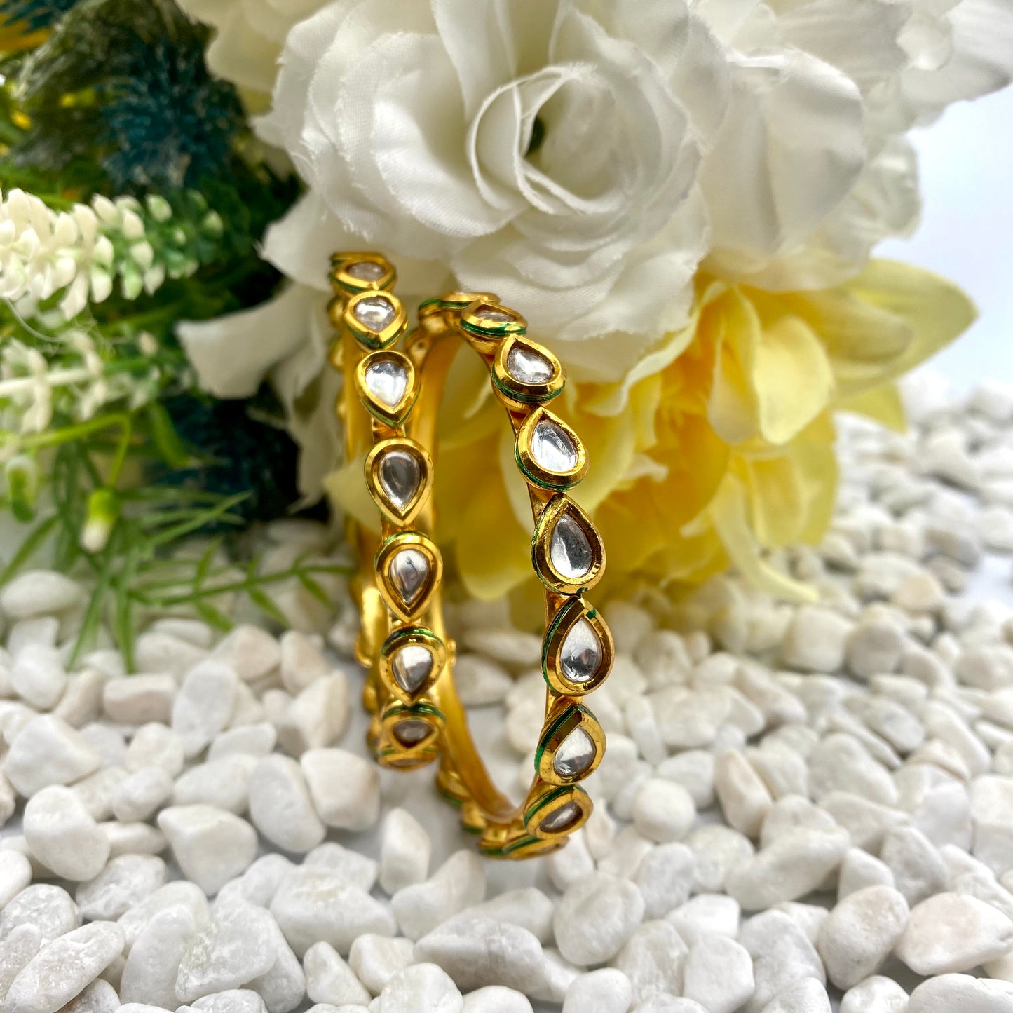 Tear Drops in Kundan