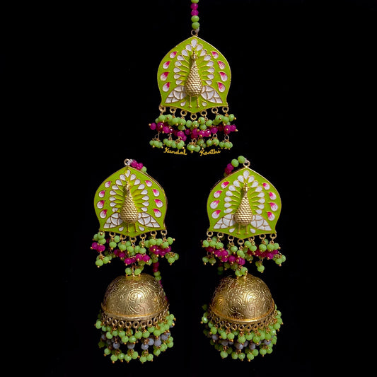 Morni Earrings and Tikka